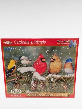 White Mountain Cardinals & Friends Great Outdoors Series 550 Piece Puzzle